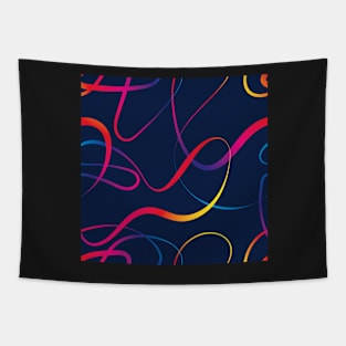 Abstract elegant lines in rainbow colors Tapestry