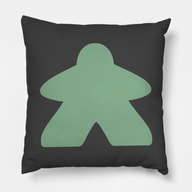 Green Meeple Pillow by MimicGaming