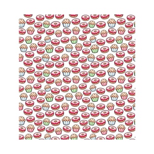 Cupcakes and Donuts pattern T-Shirt