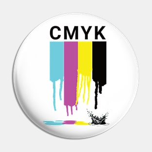 CMYK Drip and Splash Pin