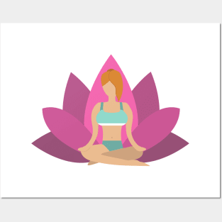 Yoga Woman Meditating Mandala