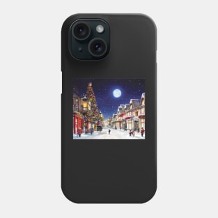 Christmas in old town London - Scene 2 Phone Case