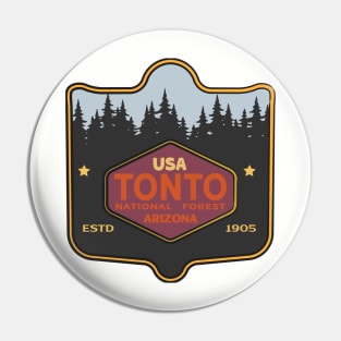 Tonto National Forest Vintage Look Pin