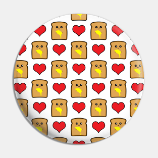 Cute Toast Pattern Pin