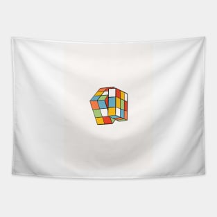 Retro colorful design with Rubik’s cube Tapestry