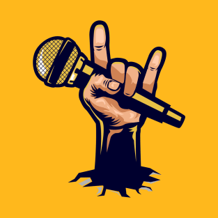 Rock Hand with Microphone T-Shirt