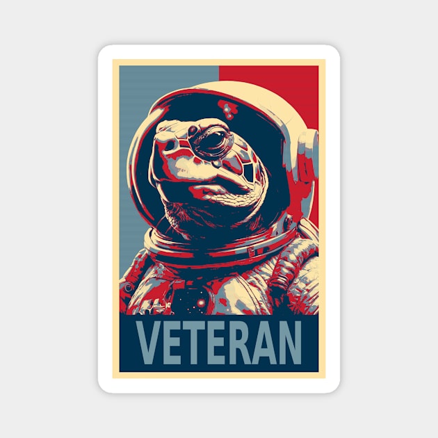 Turtle Astronaut Funny Veteran HOPE Magnet by DesignArchitect