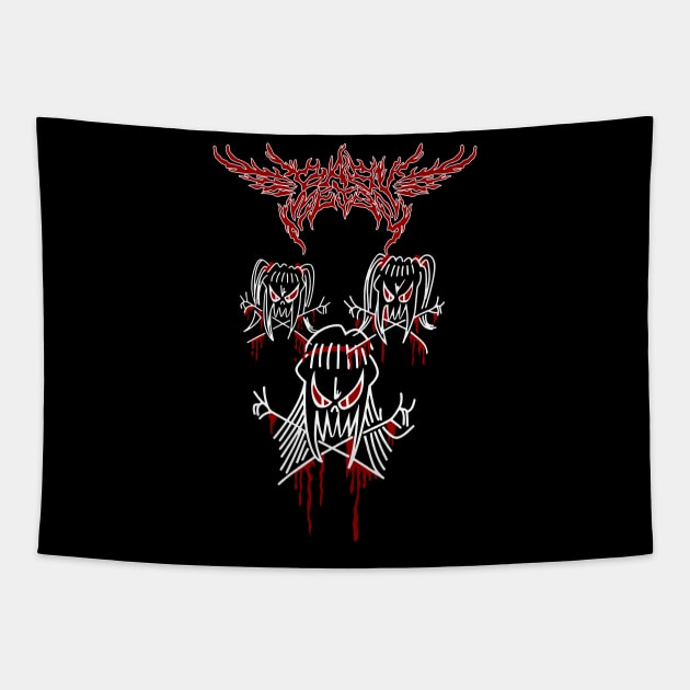 Red White Baby Metal Tapestry by Bananagreen