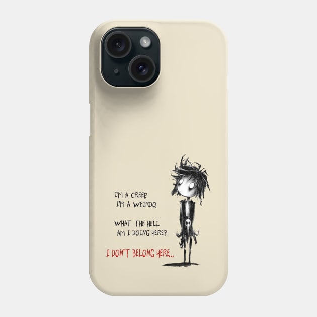 I'm Weirdo (Radiohead) Phone Case by Greater Maddocks Studio