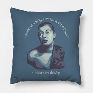 Billie Holiday Portrait Pillow