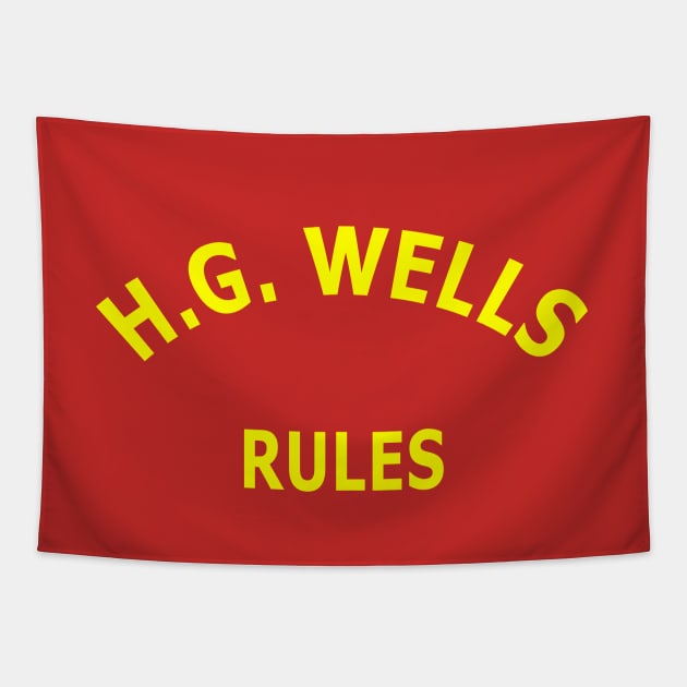 H.G. Wells Rules Tapestry by Lyvershop