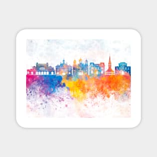 Constanta skyline in watercolor background Magnet