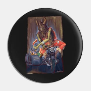 Biker Krampus Pin