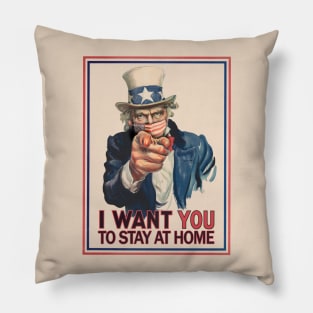 Uncle Sam I Want You To Stay At Home Coronavirus 2020 Poster Pillow