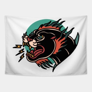 angry panther Tapestry