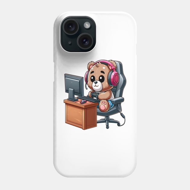 Cute Bear Pc Gamer Kawaii Phone Case by Teddy Club