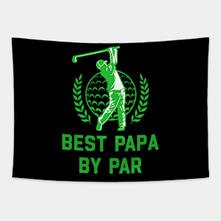 Father's Day Best Papa by Par Funny Golf Tapestry