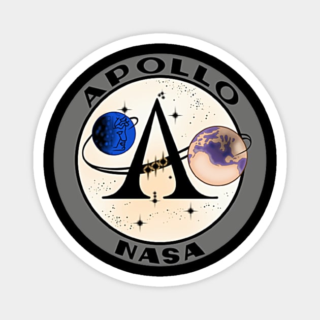 NASA Apollo Retro Design Magnet by Lunar Lens