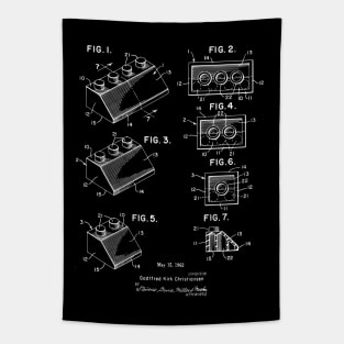 Lego Fan Gift 1962 Lego Bricks Patent Image Tapestry