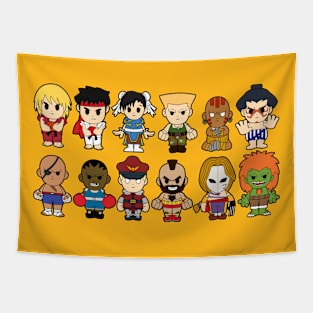 Street Fighter Team Chibi Tapestry