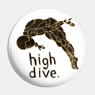 cliff diver, high diver, springboard diving, high dive Pin