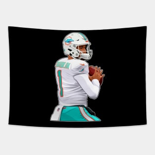 Tua Tagovailoa #13 Ready to Pass Tapestry