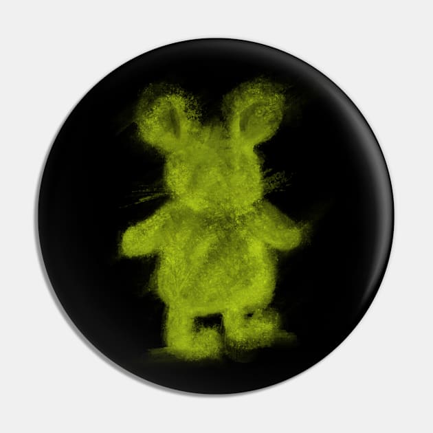 Fluffy Lime Fluro Green Mouse Pin by AshleyWilksArt