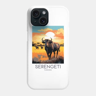 A Pop Art Travel Print of the Serengeti National Park - Tanzania Phone Case