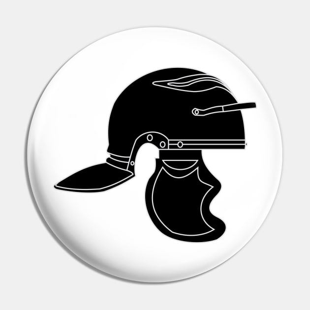 Black Imperial Roman Helmet (Galea) Pin by PabloDeChenez