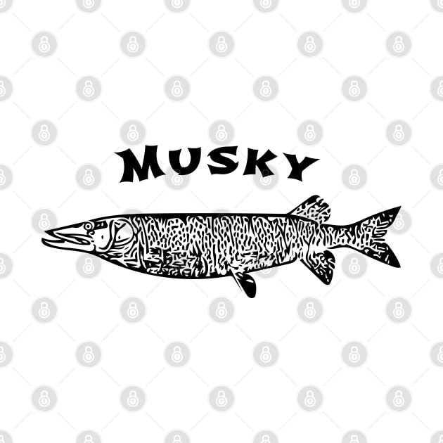 Musky Sports Fishing Design by Davey's Designs