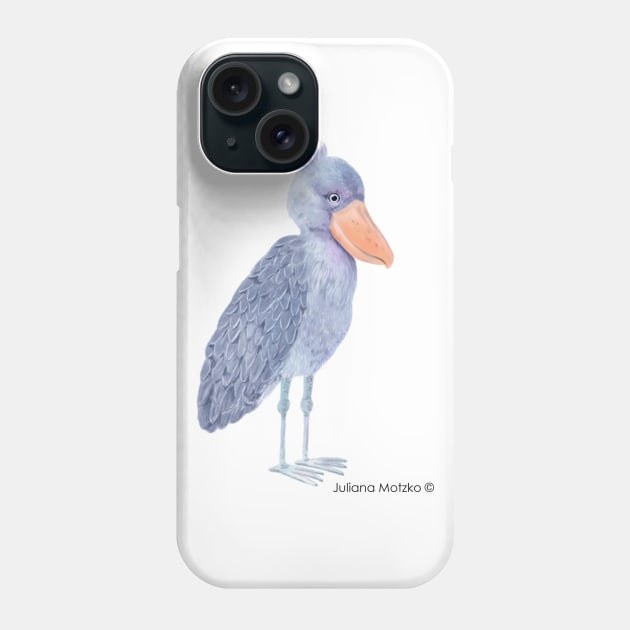 Shoebill Stork Bird Phone Case by julianamotzko