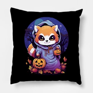 Red Panda Trick or Treat Pillow