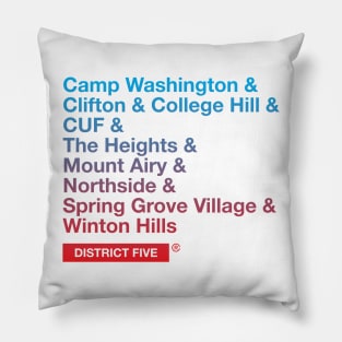 Cincinnati District 5 Pillow