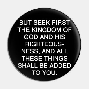 Matthew 6:33 Bible Verse Text ESV Pin