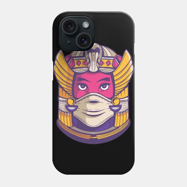 ancient Egypt cleopatra wearing mask Phone Case by Midoart