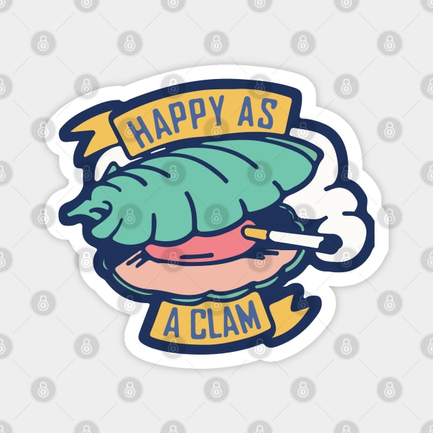 Happy as a Clam Magnet by Merdet