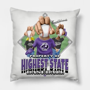 Knucklehead for Highest State Baseball Pillow