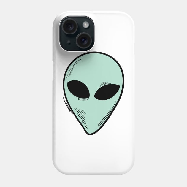 Alien head Phone Case by Weldi - 33 Studio Design