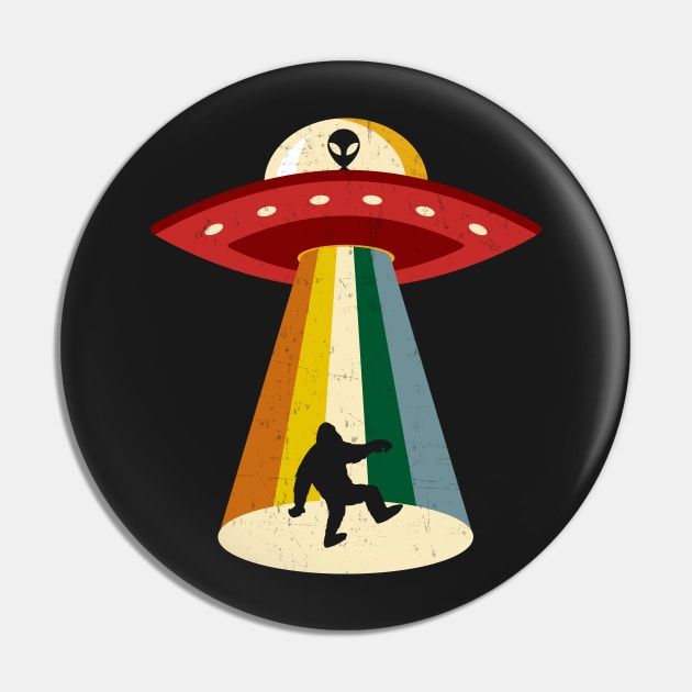 Bigfoot UFO Aliens, Paranormal Unique Retro Cool Grunge Pin by ThatVibe