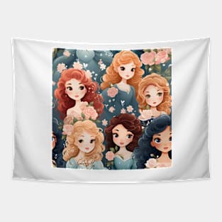 Princesses Pattern 7 Tapestry