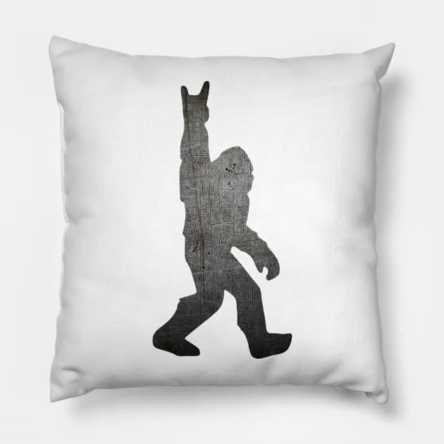 Bigfoot - Heavy Metal Pillow by  The best hard hat stickers 