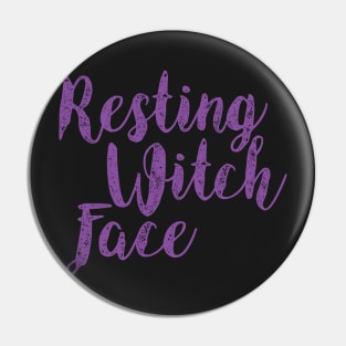 Resting Witch Face Pin