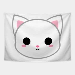 Cute White Cat Tapestry