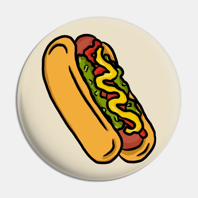 Hotdog Pin by RoserinArt