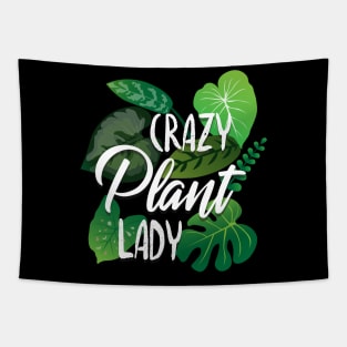 Crazy Plant Lady - leaves design Tapestry