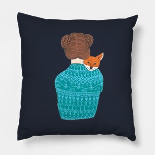 Lady and the fox Pillow