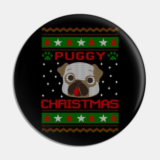 Puggy christmas dog doglover Pin