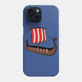 Cartoon viking ship Phone Case