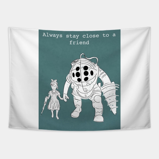 Stay Close to a Friend Tapestry by zody