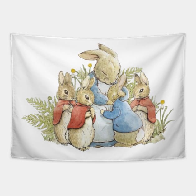 Bunny Family Tapestry by wanungara